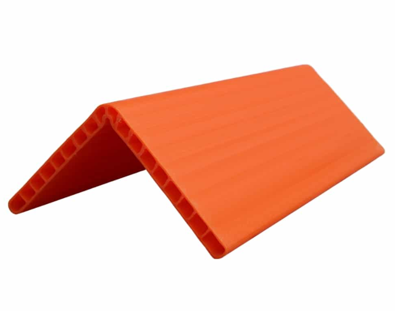 Plastic Pallet Edge Protector 190x190mm 120cm — Orange Corner Profile - 50pcs